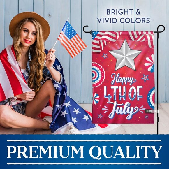 12 Pack Holiday Garden Flag Set with Anti-Wind Clip and Stopper - Picture 4 of 7